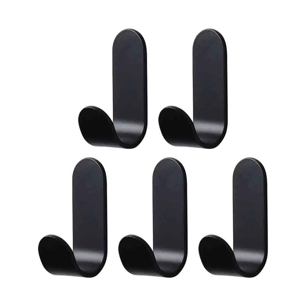 5Pcs Strong Adhesive Self Adhesive Hook Non Perforated Load-bearing Wall Wall Mounted Hook Self Adhesive J-shaped Design