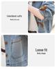 2025 Spring/Fall Retro Color-Block Patchwork Denim Jacket with Turn-Down Collar for Women