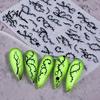 DIY Manicure Accessories Women Nail Stickers for Halloween, Spooky Ghost Pumpkin Spider Web Bat Self Adhesive Decals Thorns Decal, Art Supplies