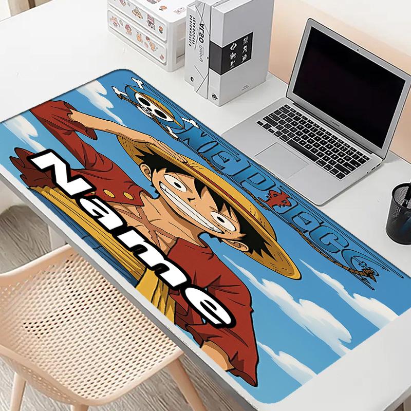 Custom Name Personalized Anime Pattern Mousepad, Laptop PC Desk Mat, Decorative Desk Mat for Home Keyboard Pad Gift