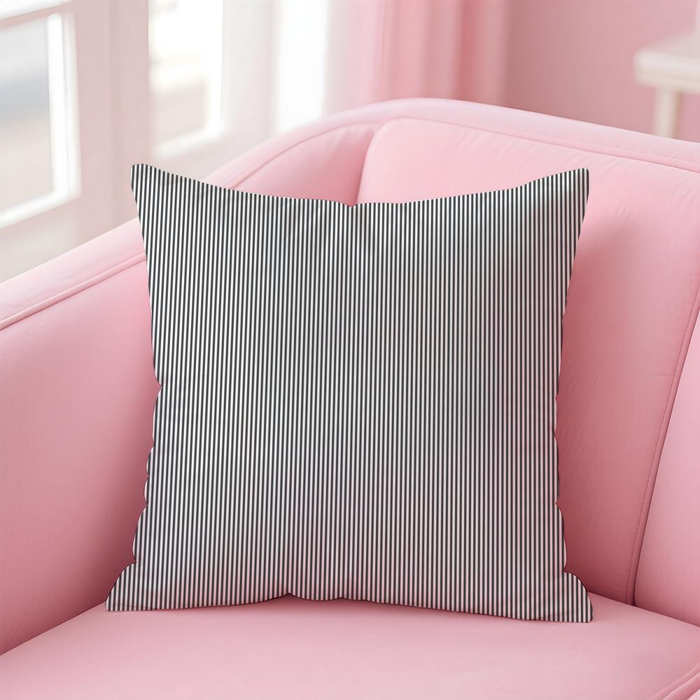 black and white Stripes Cushion Cover Comfortable Reversible Pillow Cover Ideal for Car Sofa Bedroom Beyond