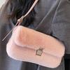Autumn New Fashionable Chain Bag Niche Plush Bag Simple Casual Large Capacity Underarm Bag Fluffy Bag