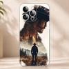 Retro Western Cowboy Pattern Phone Case for iPhone 17 16 16E 15 14 Pro Plus Air 13 12 11 Max Mini Transparent Bumper