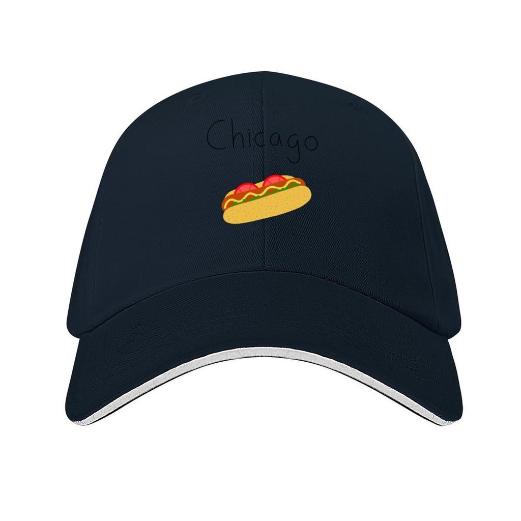 Chicago Hotdog Baseball Cap Big Size Hat New In The Hat F Tea Hat Caps Women Mens