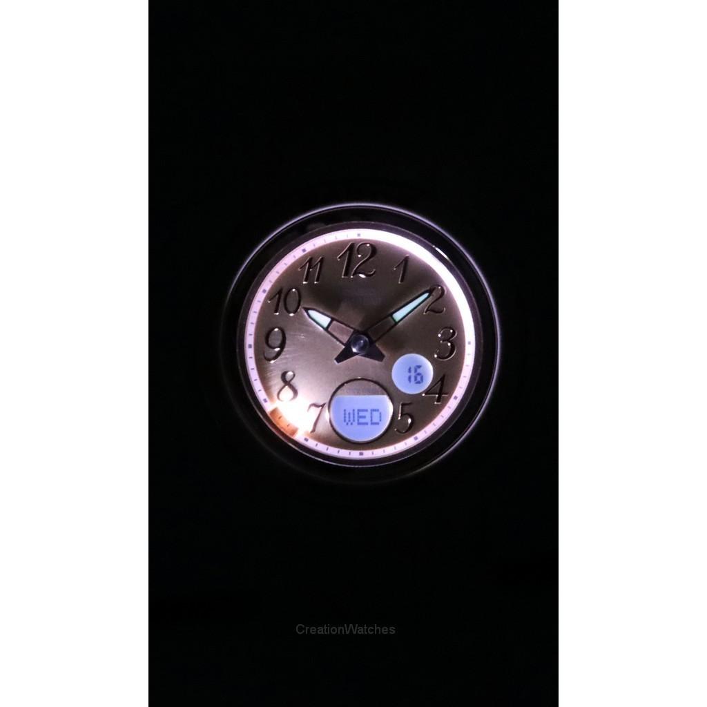 Casio Baby-G Analog-Digital-Armbanduhr mit Harzarmband und roségoldenem Zifferblatt, Quarz BGA-290SA-4A 100M Damenuhr