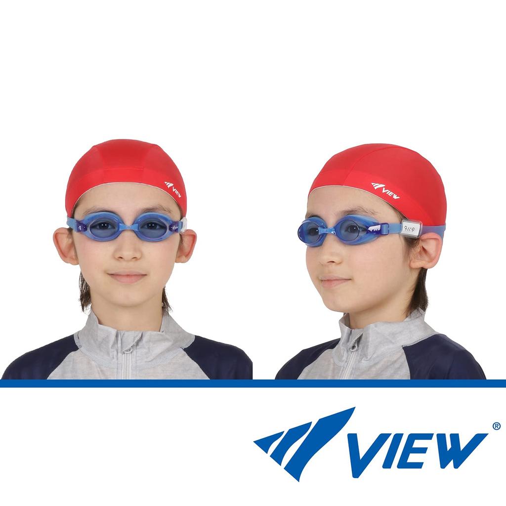 View V740JSA BL Swimming Made in for Elementary School Students Ages Prescription Lenses SWIPE UV Antibacterial Goggles, Japan, 6-12, Anti-Fog,