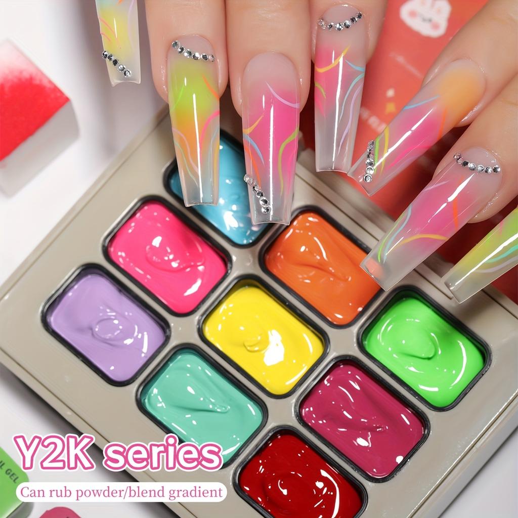 Nail Gel, Rainbow Dopamine Series, Spring Summer Fashion, High Saturation Shine, LED Nail Art, Gradient Effect, DIY Nail Design