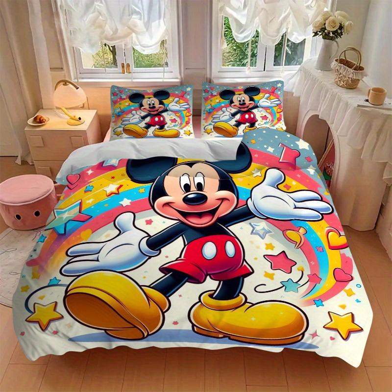 3pcs set Mickey Mouse, Rainbow, Stars print bedding quilt cover, soft and comfortable quilt cover suitable for bedroom and guest room33