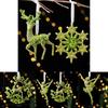 Christmas Tree Scene Decor With Glitter Snowflake Ornaments And Acrylic Material For Holiday Celebrations