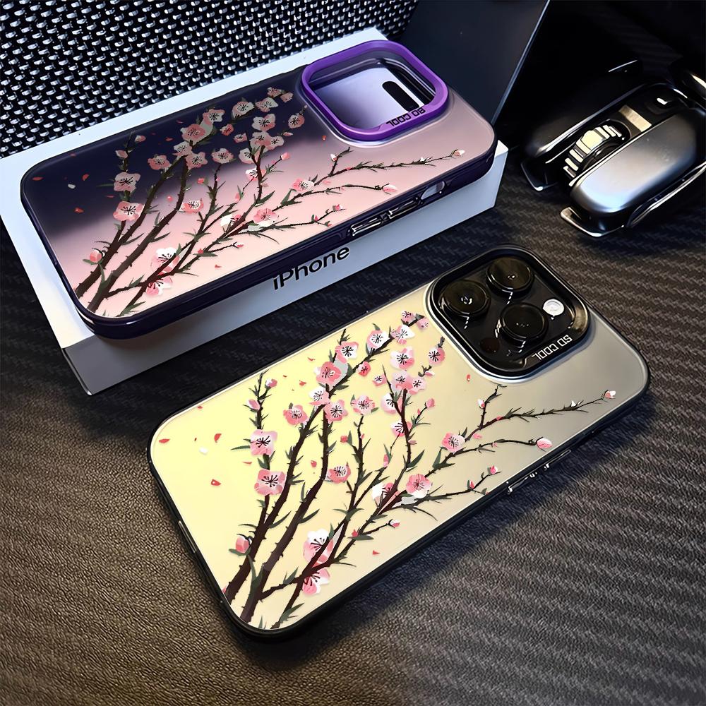 Chinese Plum Blossoms Phone Case For IPhone 17 17e 16 15 14 Pro Max 13 12 11 Air Protective Cover Hard PC Sturdy Coque Cover