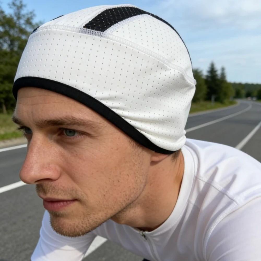Cómoda Gorra Interior de Seda Helada para Casco de Motocicleta Transpirable de Secado Rápido Gorra de Carreras Malla Protección Solar Gorra de Ciclismo Para Ciclismo