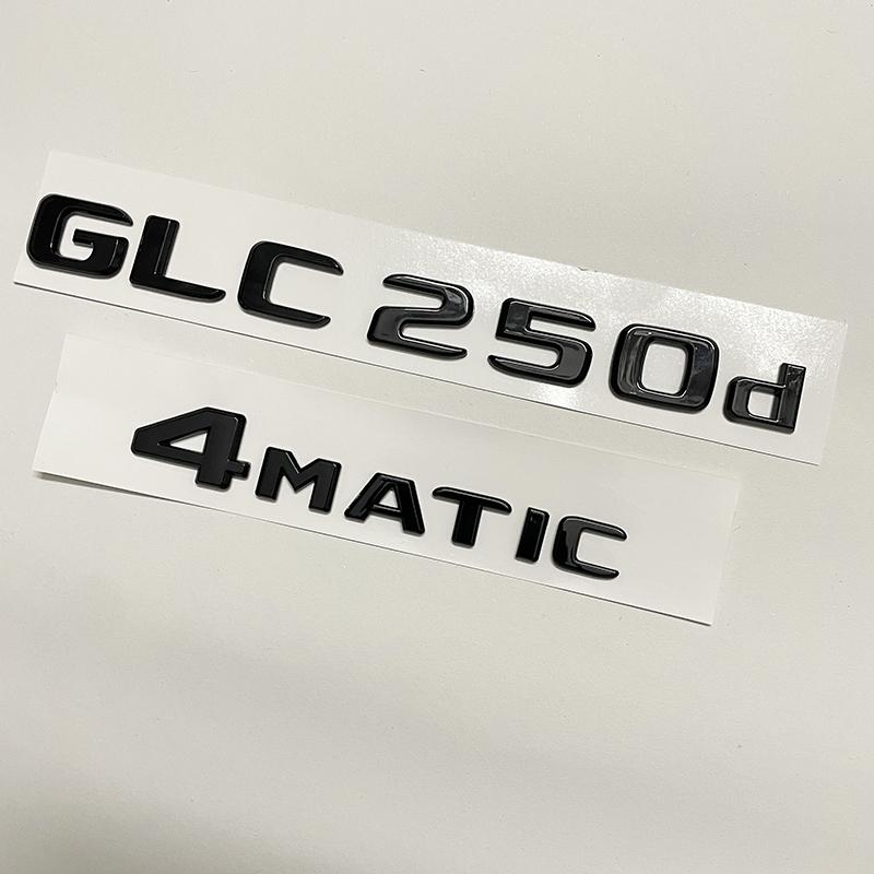3D ABS Car Tail Rear Trunk Badge Emblem Letter Stickers For Mercedes Benz GLC Class X253 GLC300de GLC300e GLC350e GLC400e GLC260 RX7