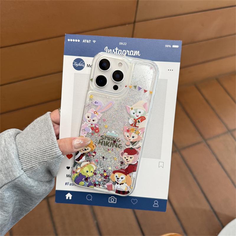 

Cartoon Star Dailu is suitable for iphone16pro mobile phone case Apple 15pro quicksand 14pro anti-drop 13pro iphone16