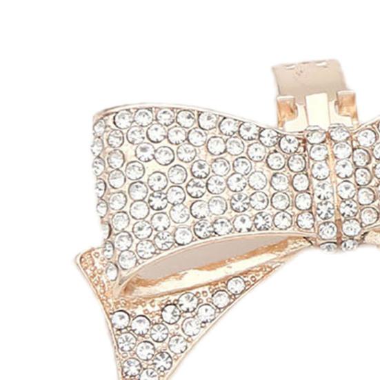 Shoe Clip Rhinestone Handicraft Detachable Fine Workmanship High Grade Decorate Alloy Shoes Bow Knot Patch Shoe Accessories