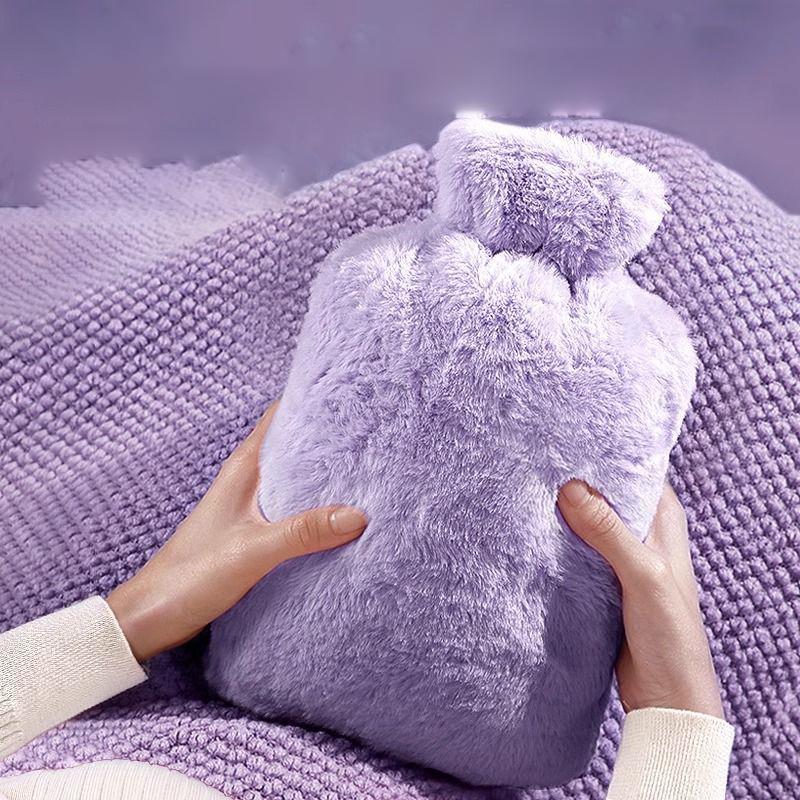 1000 мл грелка для рук грелка с горячей водой съемная бутылки для воды многоразовая грелка для рук с тканевым чехлом взрывозащищенная для девушки Зима фиолетовый