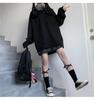 Women's Fleece-Lined Hooded Jacket: Loose Fit, Versatile Long-Sleeve Sweatshirt for 2024 Autumn/Winter, Japanese Student Style, Warm Top