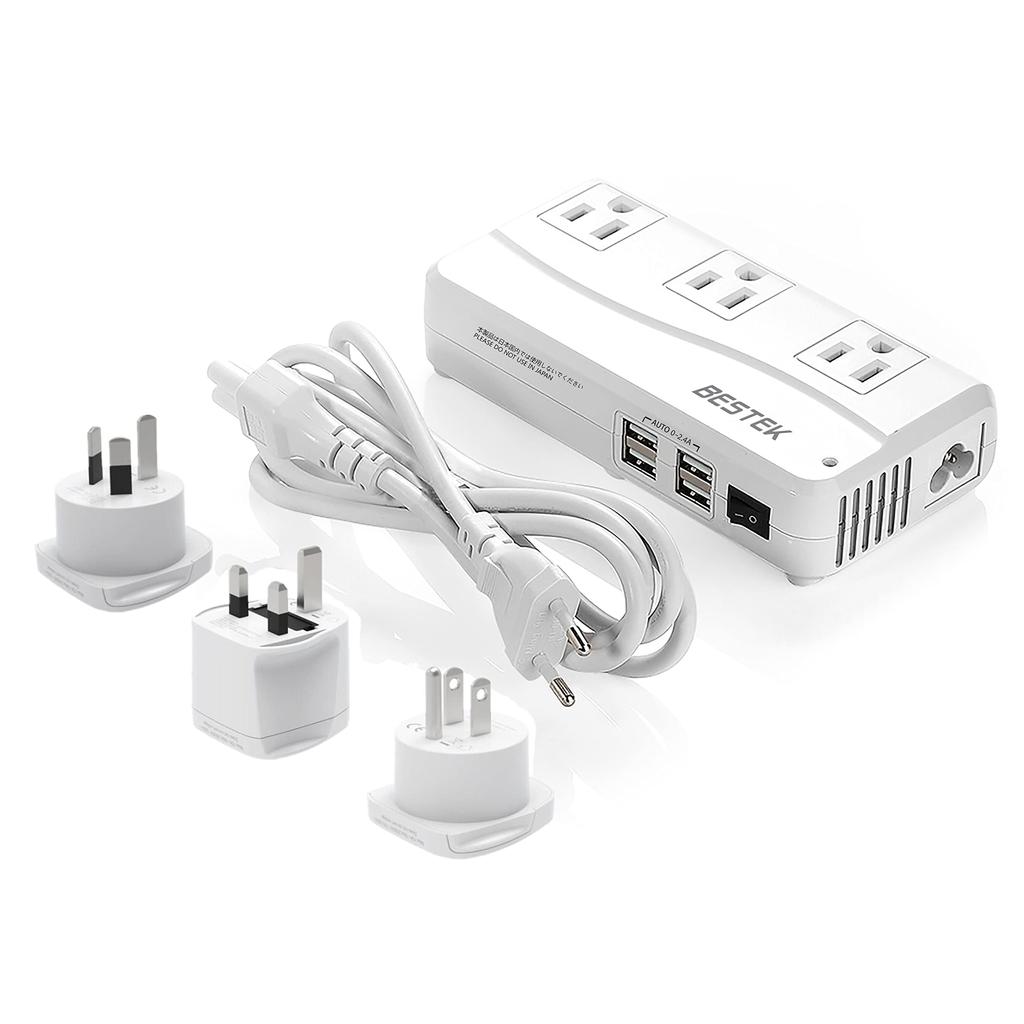 BESTEK By the Ministry of Trade and Overseas Travel Transformer Overseas Outlet Conversion Plug BF A O Type with C Type Plug with Cord Overseas Outlet