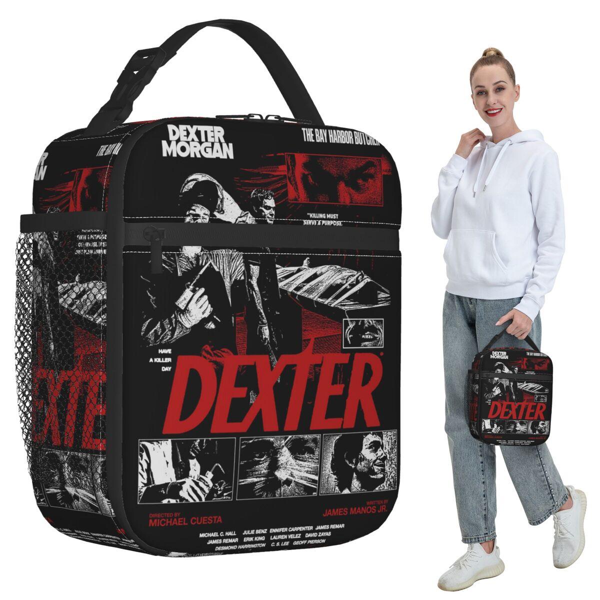 Movie Dexter Morgan Insulated Lunch Bag for Women Office Cooler Thermal Food Box Tote Portable Lunch Boxes Container One Size