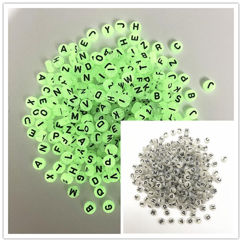 100pcs 7x4mm 6x6mm Russian Korean English Alphabet Letter Beads Charms Beads for Making Jewelry Diy Handmade Bracelets Necklace