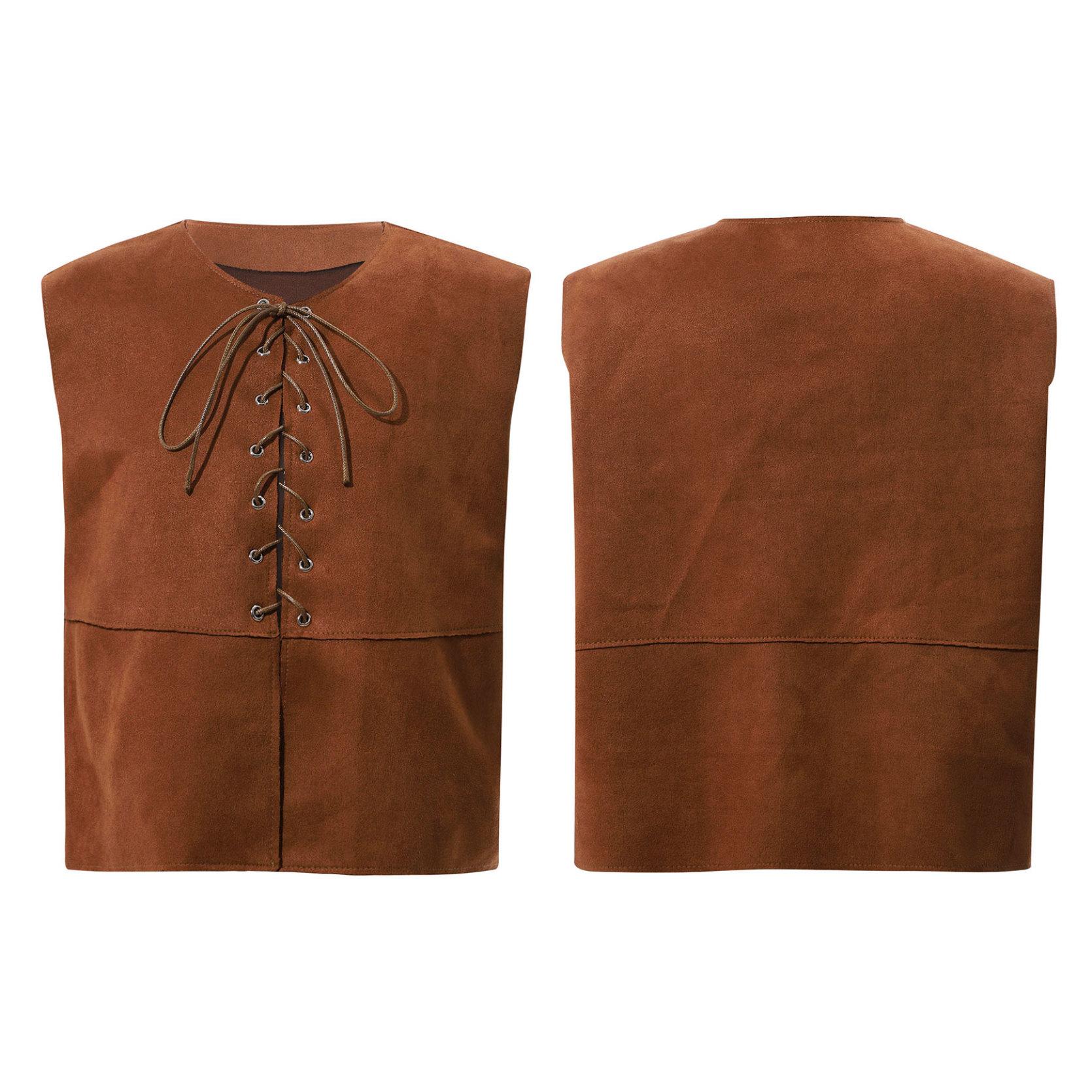 Costume di Halloween per bambini, ragazzo e ragazza, gilet medievale con lacci, gilet rinascimentale Steampunk 7-8 Years