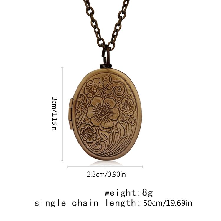 Colar com Pingente de Medalhão Gravado para Foto para Joias de Menina Aniversário