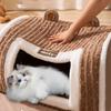 Dog House Washable Sleeping Kennel Cozy Kitten Burrow Condo For Small Medium Cat Dog Kitten Puppy Pet Resting Indoor Winter