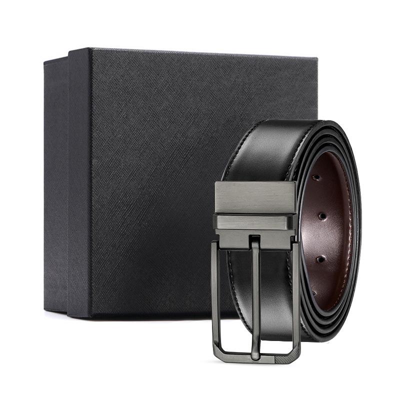 

Genuine leather dark brown bottom two-layer cowhide pin buckle belt cowhide genuine cowhide 110-125cm