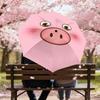 1 Stück Schweinchengesicht-Regenschirm - 8 Rippen verstärkt, Automatisches Öffnen, Leicht & Langlebig, Niedliches Modeaccessoire für Draußen - P169