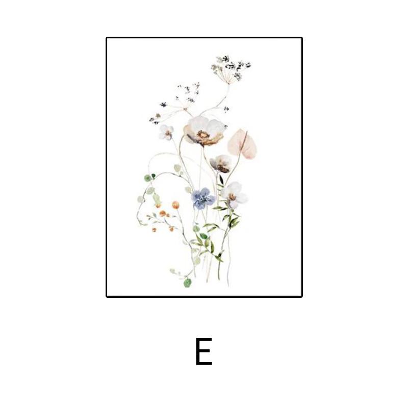Abstract Floral Minimalist Watercolor Canvas for Living Room Sofa Wall