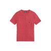 Polo Ralph Lauren Women S Cable Knit Cotton Short Sleeve Sweater