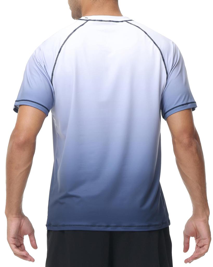 Rashguard für Kurz Kühl bis zum UV Schnell Sonnenschutz [Hyzhwl] Herren, Ärmel, Bademode, T-Shirt, UPF50+, Berührung, Schutz, Trocknend, Amphibisch,
