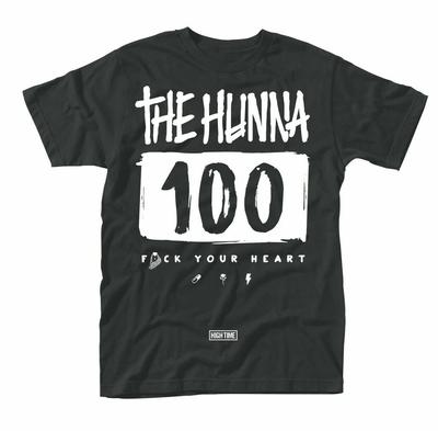 Offiziell lizenziertes The Hunna 100 Logo Herren Schwarz 100% Baumwolle T-Shirt Herren T-Shirts Oberteil The Hunna Klassisches T-Shirt