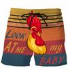 Men's New Shorts with Humorous Cartoon 3D Printing Casual Style Men's Beach Pants