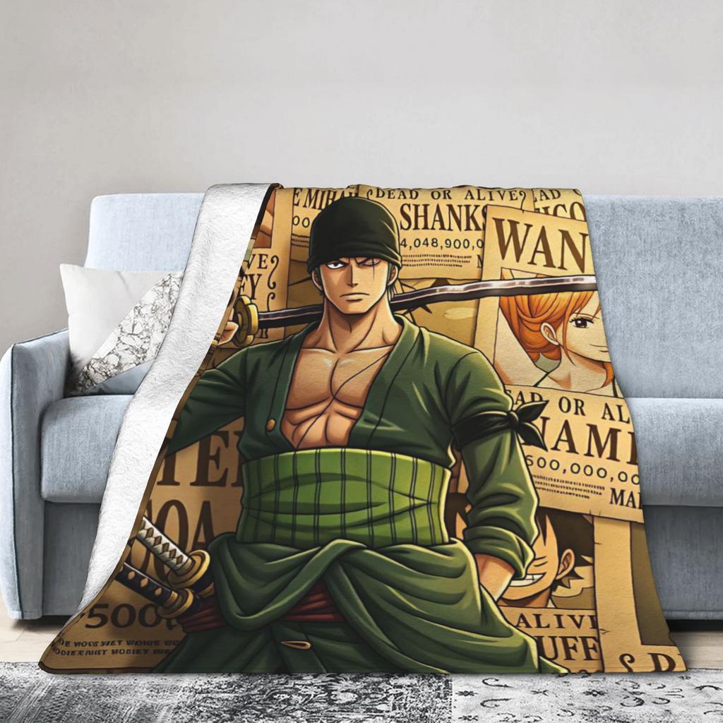 Zoros Vintage Tattoo Ornament Art Flannel Blanket Autumn Warm Throw Blanket for Kids Living Room Comfortable Sofa Bed Cover