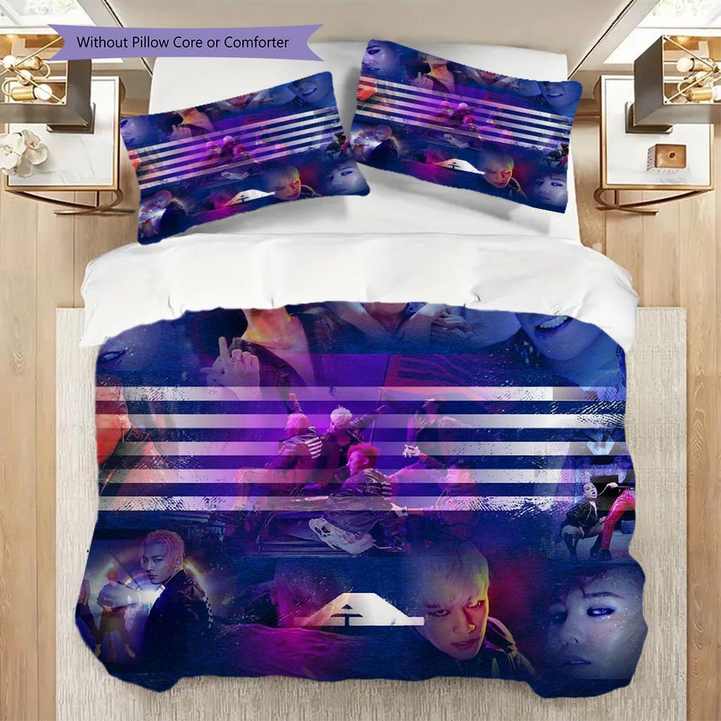 Bold Expressions Big Bang Era Bedding (1 * Duvet Cover + 2 * Pillowcase, Without Core) 2D Flat Bedding Set Duvet Cover and Pillowcase