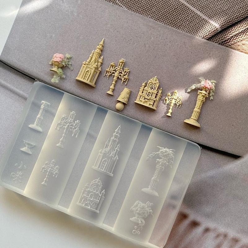 3D Silicone Nail Mold Flower Bow Butterfly Nails Templates Transparent Mold Diy Nail Art Decor Stamping Plates Manicure Tools