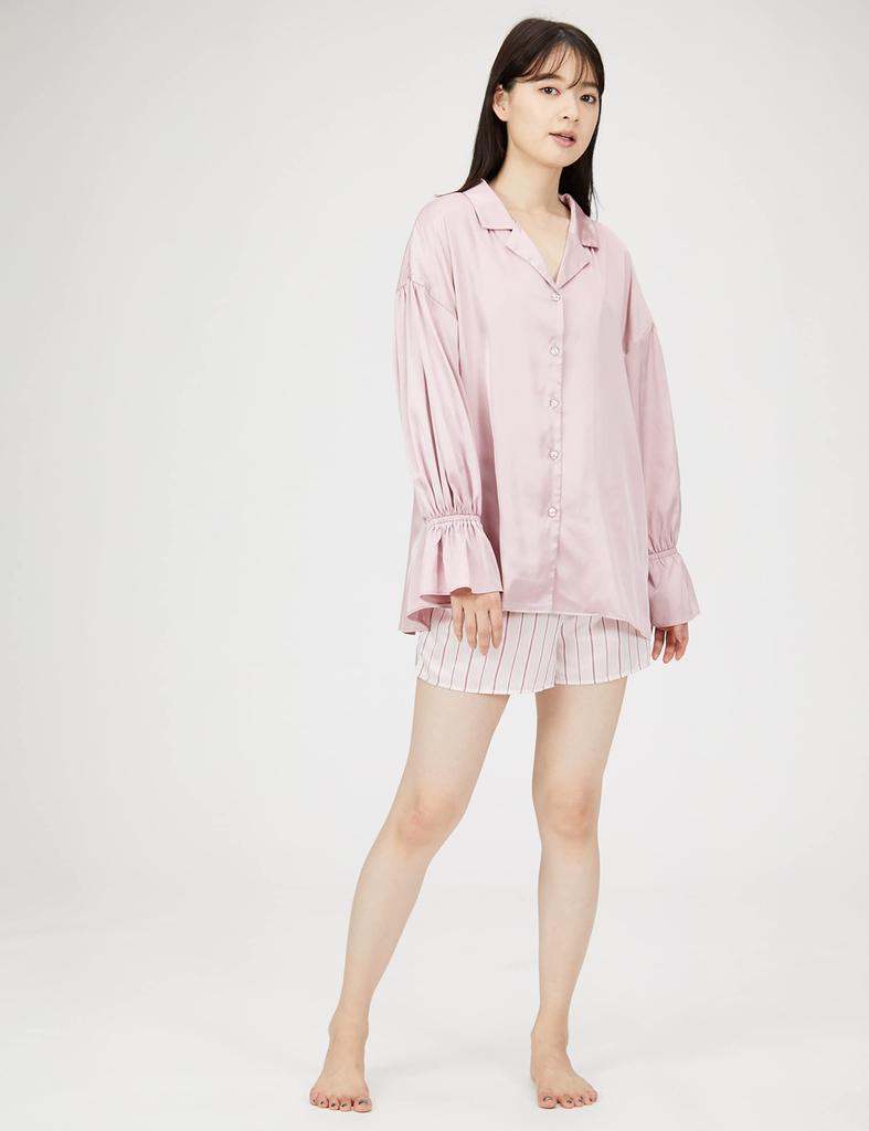 Gelato Pique Satin Shirt PWFT224213 Pink F Women's
