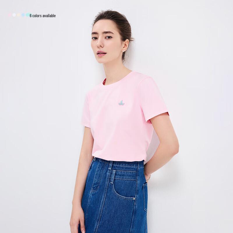 Navigare Italy Women's Basic Round Neck Short Sleeve T-Shirt