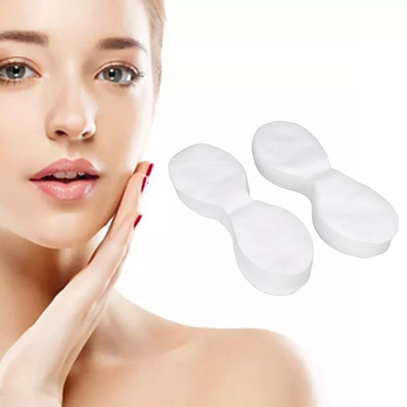 100/200 Stück Einweg Augenmaskenpapier Ultradünne Naturbaumwolle Augenpflege-Patches für Frauen Spa Augenabdeckungen Gesichtshautpflege-Werkzeuge