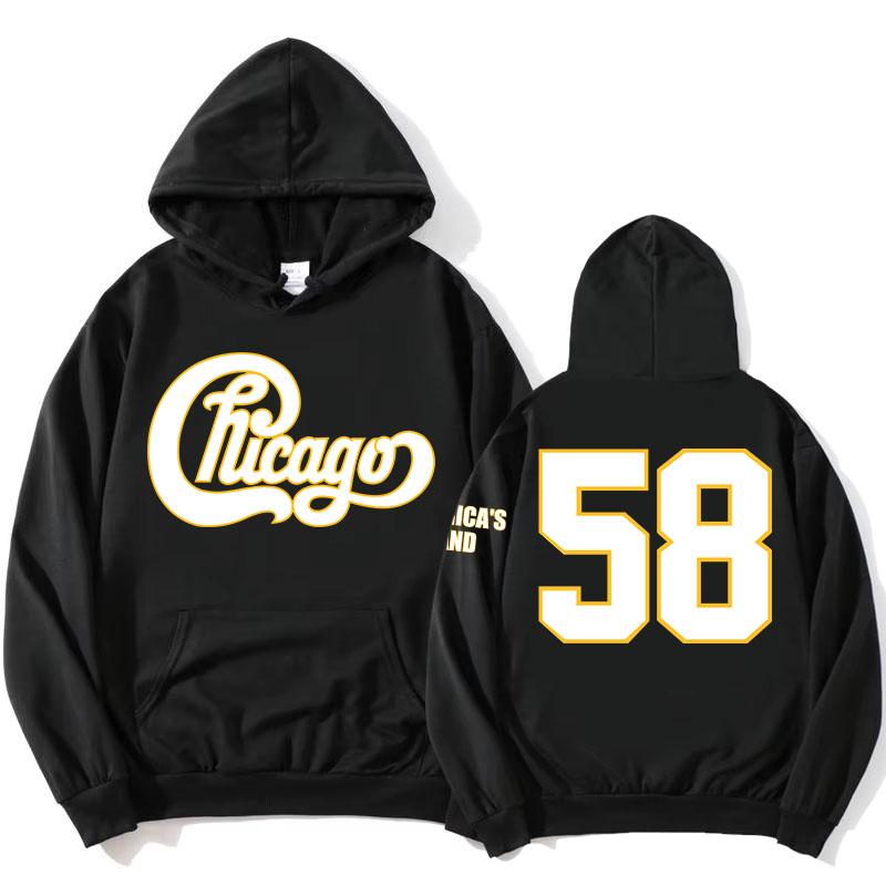 Chicago America's Band Graphic Hoodies Long Sleeve Fashion Hooded Sweatshirts Women Men Clothing Streetwear Sudaderas Print Tops