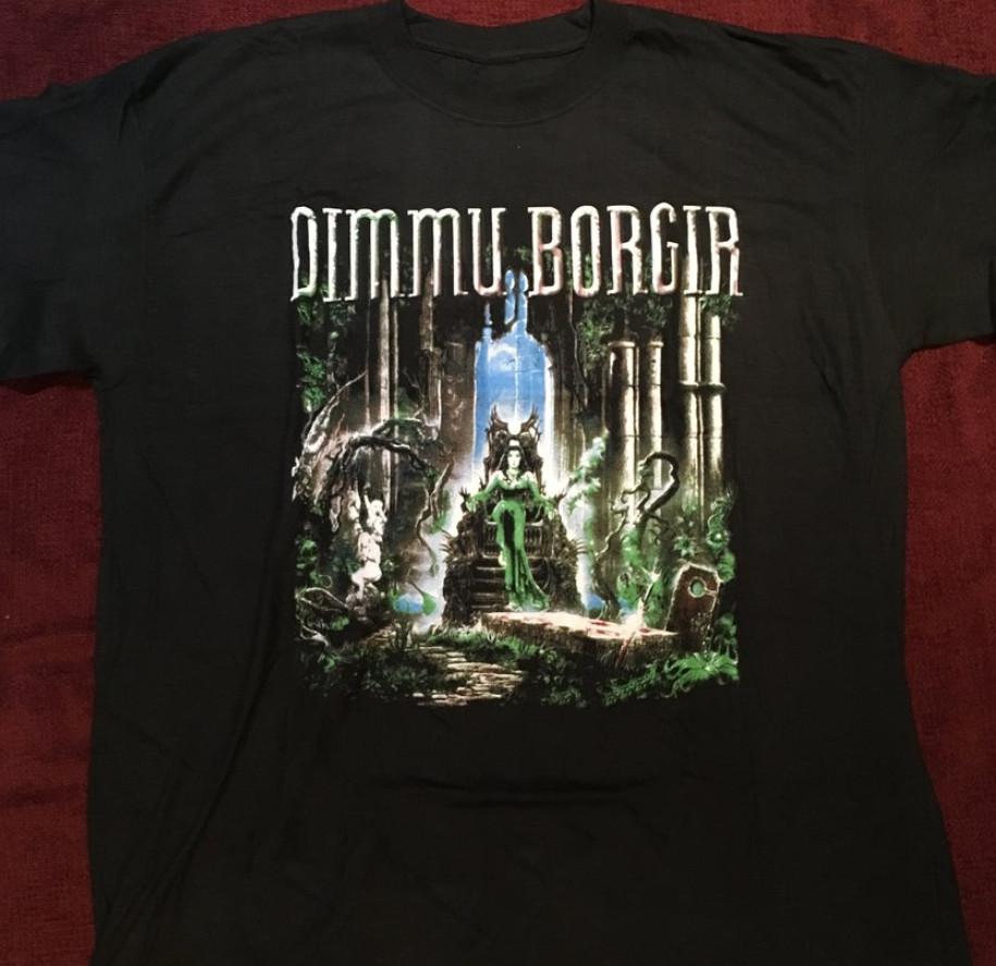 Vtg Dimmu Borgir Band Album Cotton Black Full Size Unisex Shirt BL154 Unisex T-Shirt S