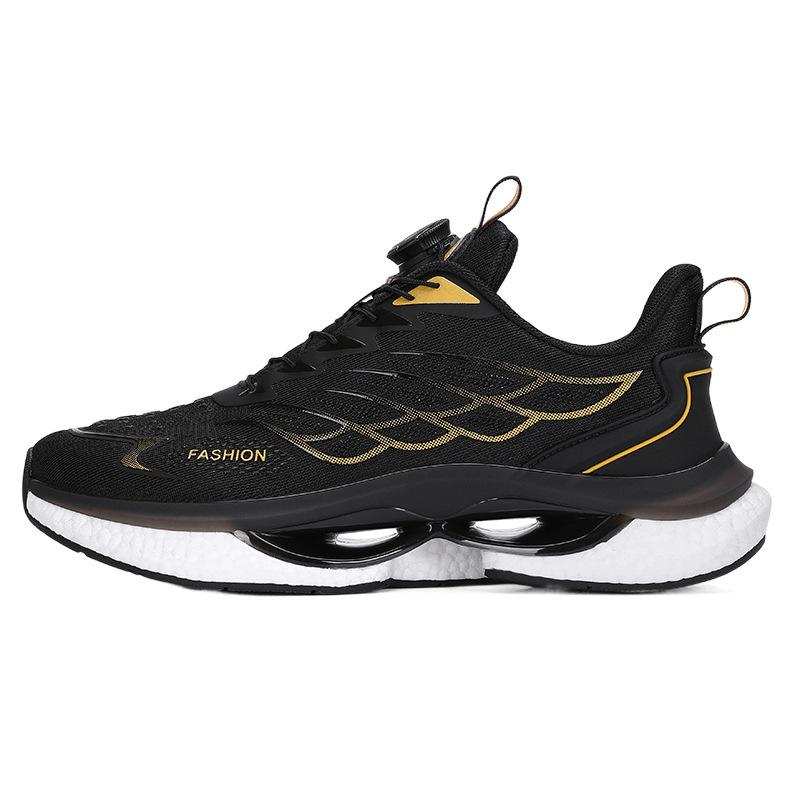 Really explosive rotating button men's shoes summer teenagers junior high school students running shoes mesh breathable casual sports shoes men
