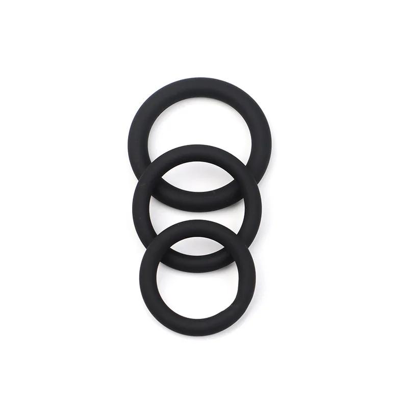 3 Sizes Silicone Cock Rings Male Delay Ejaculation Penis Lasting Erection Scrotum Testis Restraint Adult Game Sex Toys For Men
