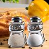 Salt And Pepper Shakers with Stainless Steel Lids Reusable Spice Jars Clear Easy-Fill Spice Storage Organizer for Kitchen Camping