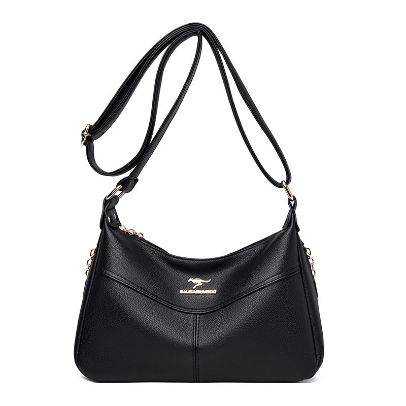 

Brand Genuine Leather Women s Bag Large-Capacity Crossbody Bag Female 2024 New Bags Ladies Mom Bag Grandma Bag Soft Cowhide Black