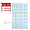Colored Self-Adhesive Label Stickers for Handwriting, 50 Sheets - Office Use Name & Price Tags