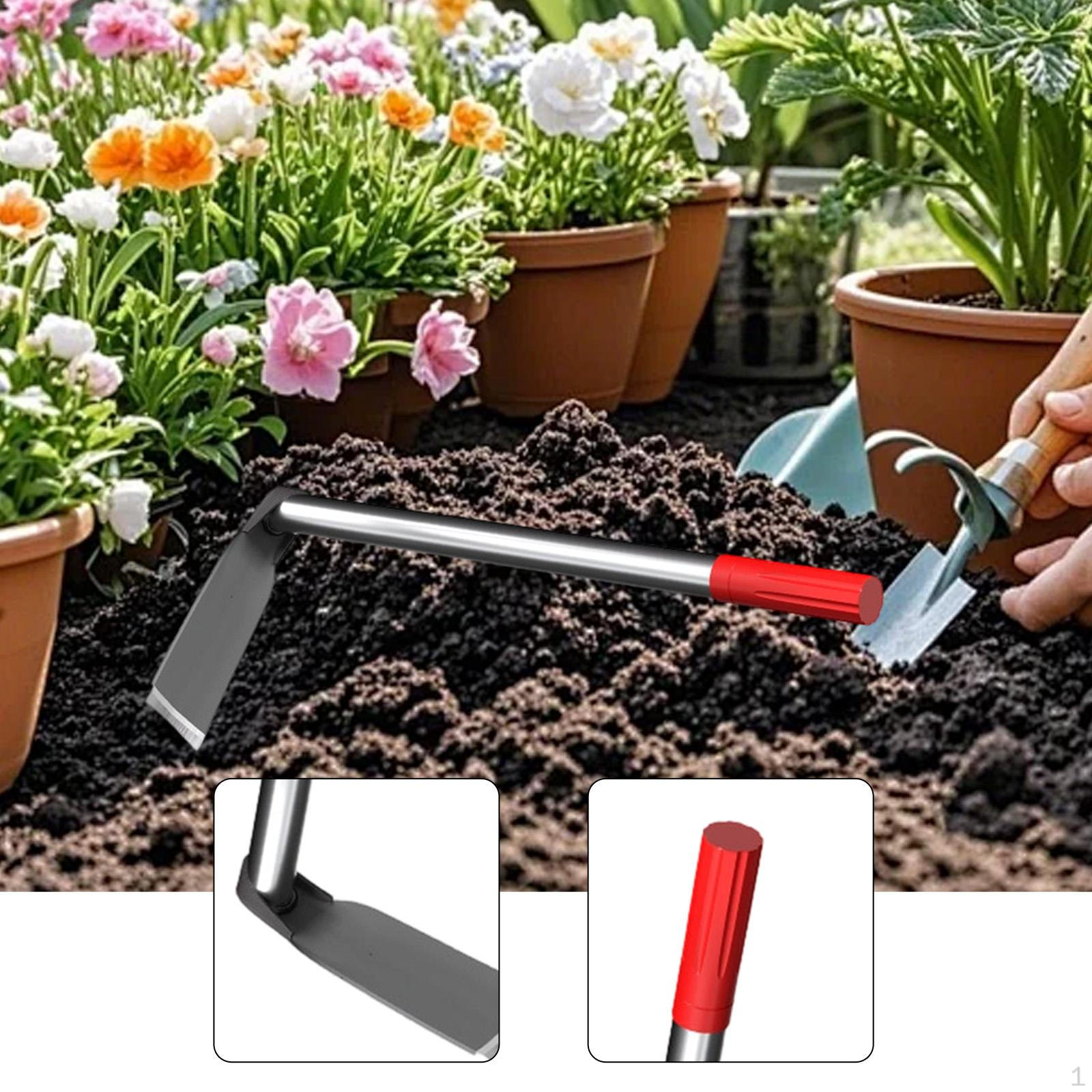 

Garden Removal Tool Manual Versatile with Handle Hand Hoe for Weeding Transplanting Planting 5cm