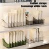 Seasoning Packet Organizer Spice Tea Packets Storage Box with Adjustable Dividers Transparent Plastic Storage Caddy for Kitchen Pantry Cabinet Snacks