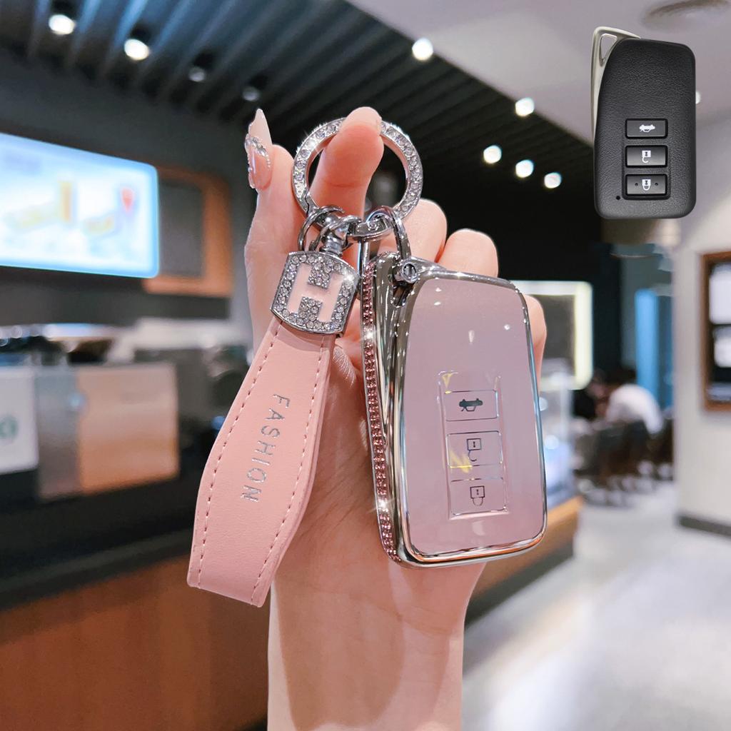 TPU Car Key Case Remote Cover Shell Holder Chain Protector Fob For Lexus ES200 ES300h LS500h NX260 NX350h RX350h RX500h LC500h