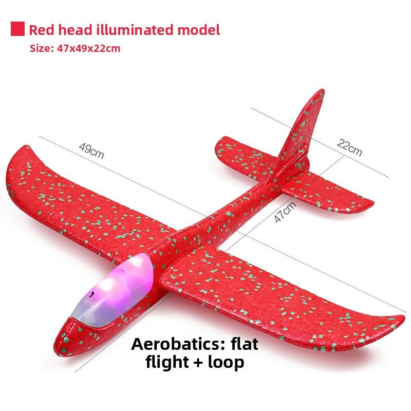 Foam Aircraft Luminous Toy Hand Throw Aircraft Model Children Glider Activity Ground Marketing